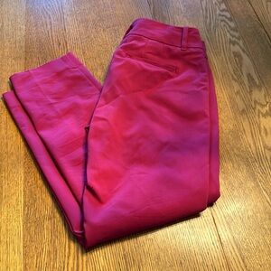 White House Black Market pink ankle pants size 2